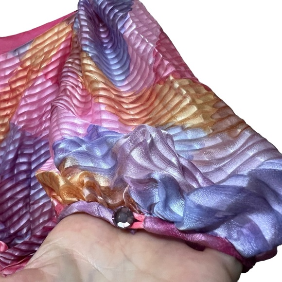 Vintage Silk Chiffon Gentillesse Diane Dickinson 70s-80s Union-Made Dress - Picture 9 of 14